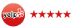 yelp icon with 5 red stars
